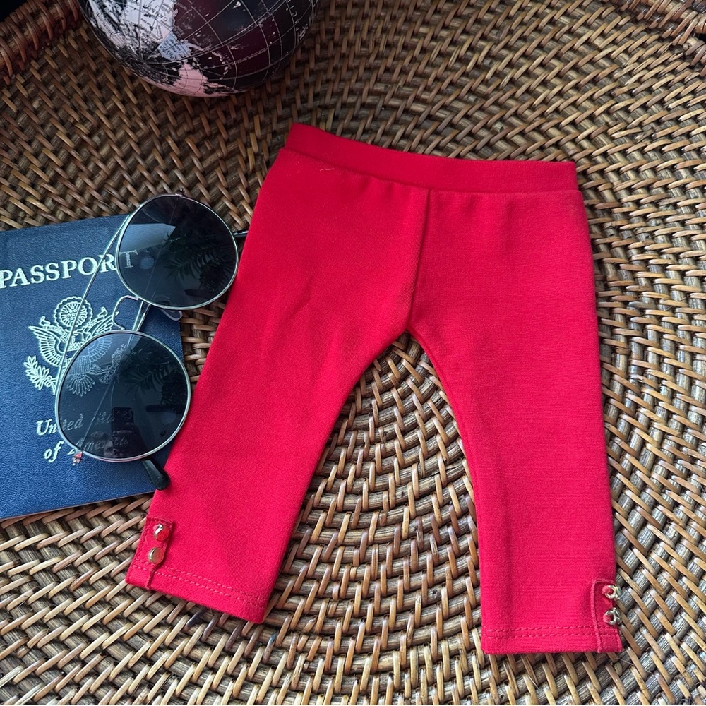 American Girl Red Pants with Gold Button Accents